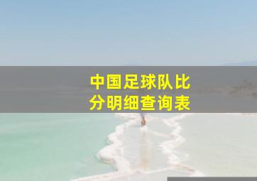 中国足球队比分明细查询表