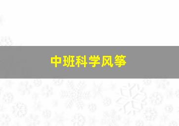 中班科学风筝