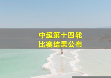 中超第十四轮比赛结果公布