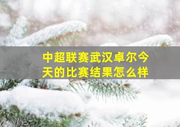 中超联赛武汉卓尔今天的比赛结果怎么样