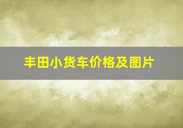 丰田小货车价格及图片