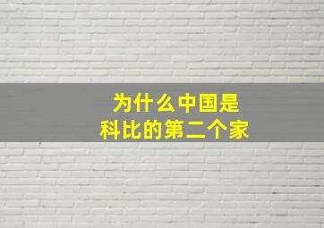 为什么中国是科比的第二个家