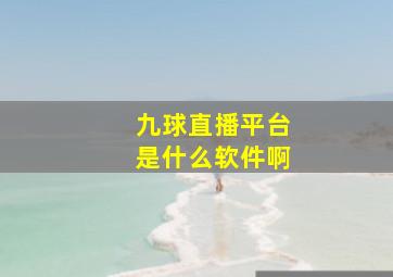 九球直播平台是什么软件啊