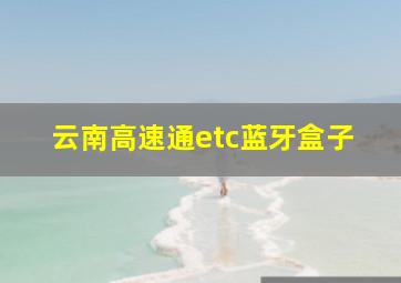 云南高速通etc蓝牙盒子