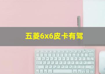 五菱6x6皮卡有驾