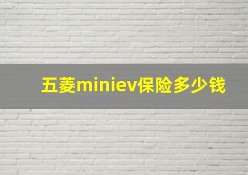 五菱miniev保险多少钱