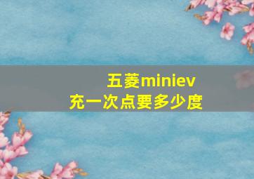 五菱miniev充一次点要多少度