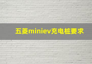 五菱miniev充电桩要求