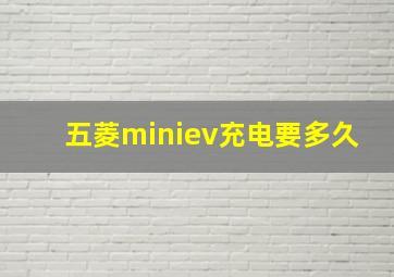 五菱miniev充电要多久