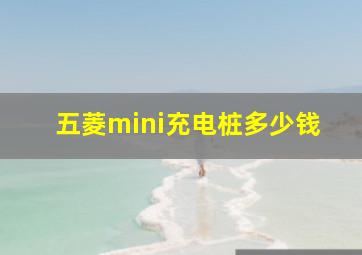 五菱mini充电桩多少钱