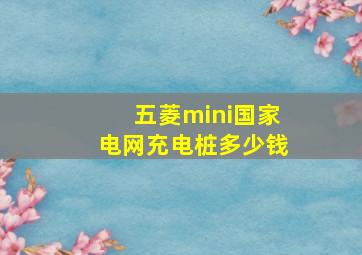 五菱mini国家电网充电桩多少钱