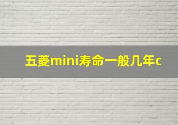 五菱mini寿命一般几年c