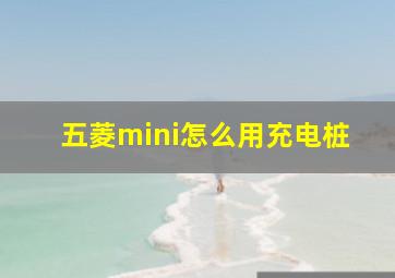 五菱mini怎么用充电桩