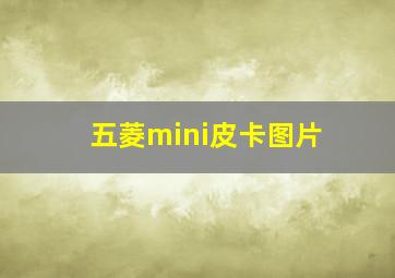 五菱mini皮卡图片