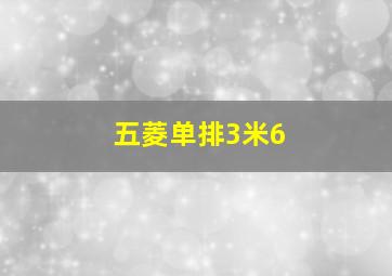 五菱单排3米6