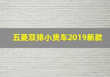 五菱双排小货车2019新款