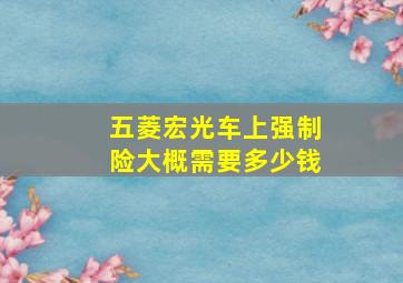 五菱宏光车上强制险大概需要多少钱