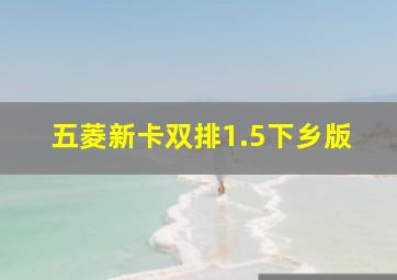 五菱新卡双排1.5下乡版