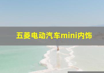 五菱电动汽车mini内饰