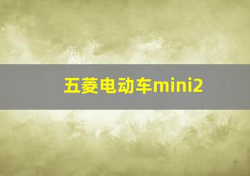 五菱电动车mini2