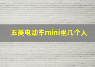 五菱电动车mini坐几个人