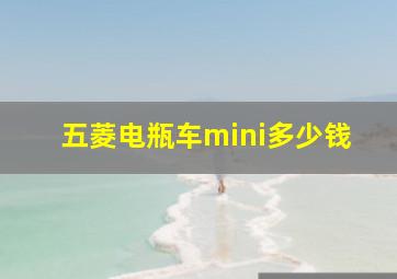 五菱电瓶车mini多少钱