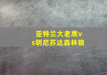 亚特兰大老鹰vs明尼苏达森林狼