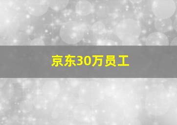 京东30万员工