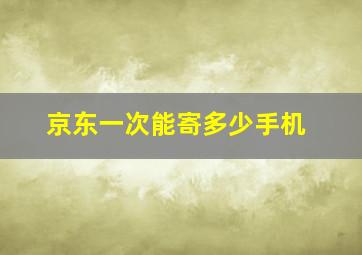 京东一次能寄多少手机