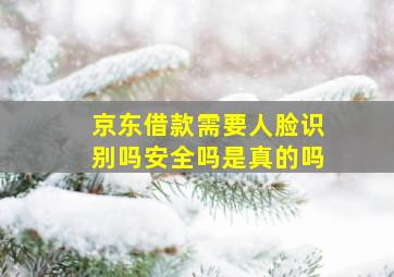 京东借款需要人脸识别吗安全吗是真的吗