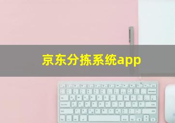 京东分拣系统app