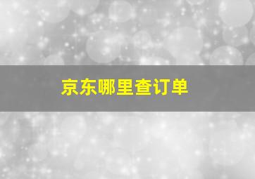 京东哪里查订单