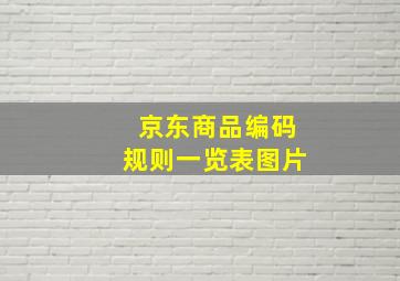 京东商品编码规则一览表图片