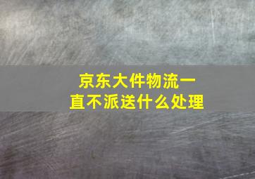 京东大件物流一直不派送什么处理