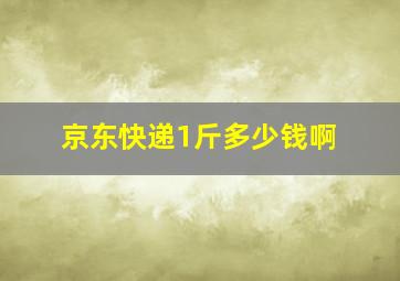 京东快递1斤多少钱啊