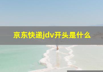 京东快递jdv开头是什么