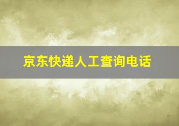 京东快递人工查询电话