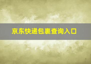 京东快递包裹查询入口