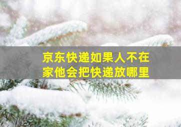 京东快递如果人不在家他会把快递放哪里