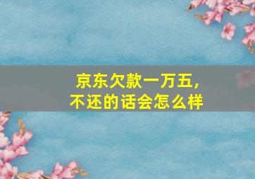 京东欠款一万五,不还的话会怎么样