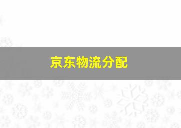 京东物流分配