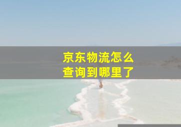 京东物流怎么查询到哪里了