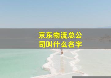 京东物流总公司叫什么名字