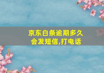 京东白条逾期多久会发短信,打电话