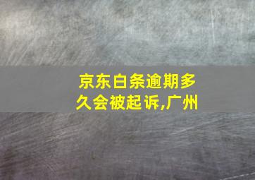 京东白条逾期多久会被起诉,广州