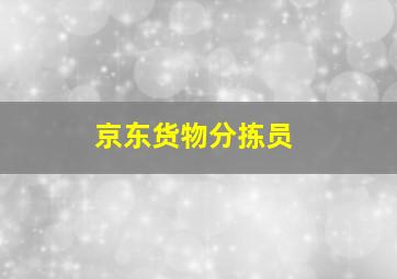 京东货物分拣员