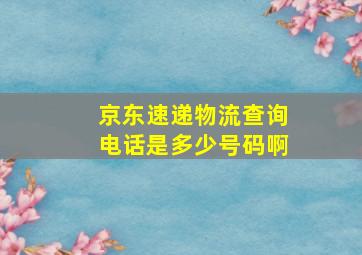 京东速递物流查询电话是多少号码啊