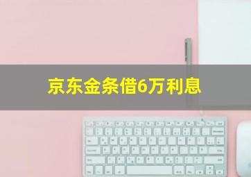 京东金条借6万利息