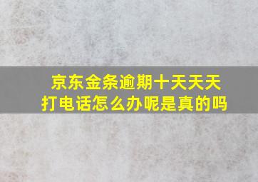 京东金条逾期十天天天打电话怎么办呢是真的吗