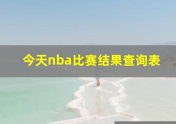 今天nba比赛结果查询表